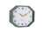 Karlsson Modern Factory Octagon KA6067GR Wecker Dschungelgrün • Geräuschloses Sweep-Uhrwerk • Retro-Oktagon-Design