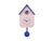 Karlsson Dupla Color Cuckoo KA6081LP Wanduhr Softpink & Kobaltblau • Kuckucksruf stündlich • Klassisches Pendel, Bild 2