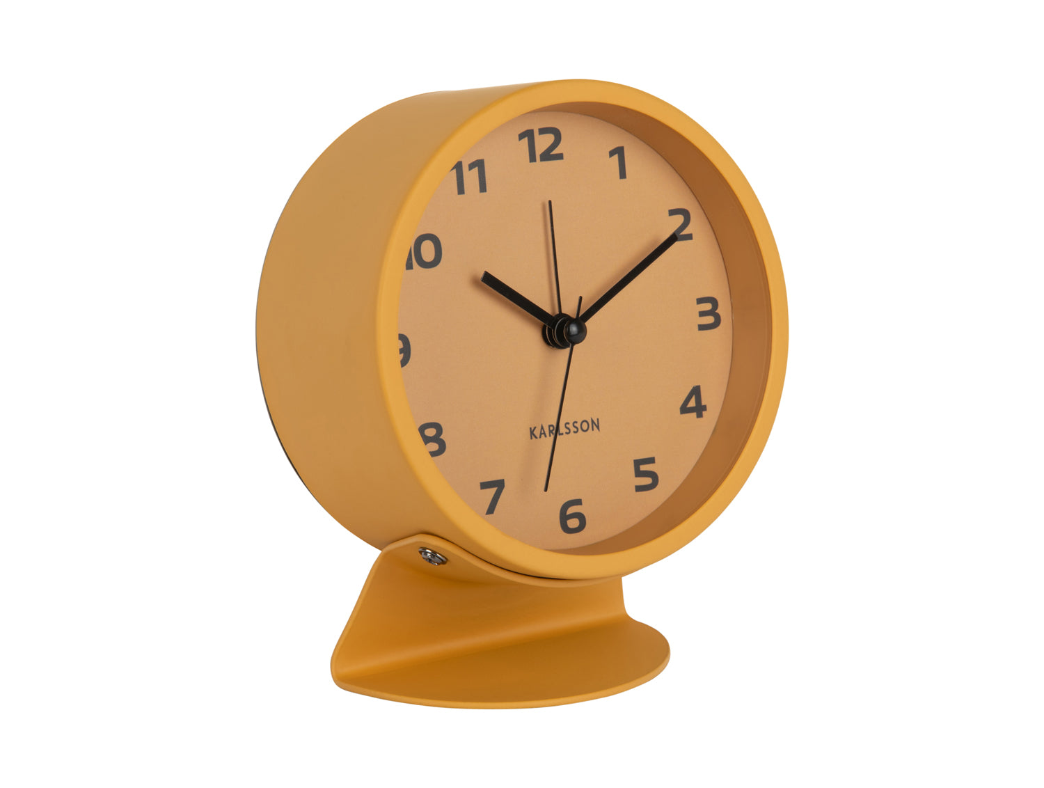 Karlsson Cool Retro KA6082YE Wecker Mangogelb • Geräuschloses Sweep-Uhrwerk • Retro-Design