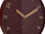 Karlsson Amena KA6083RD Wanduhr Burgunderrot • Sweep-Uhrwerk • Modernes Design, Bild 3