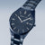 Orologio da uomo Bering con quadrante rotondo e indici a bastone, cinturino in metallo blu scuro