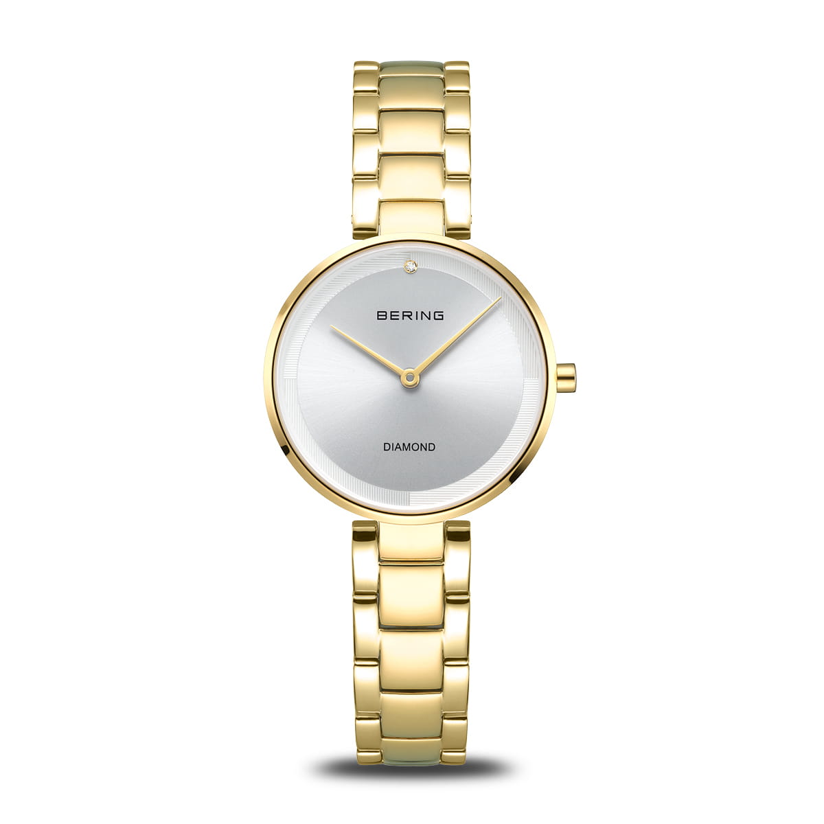 Bering Classic 17529-730 Damenuhr Gold • Saphirglas • Echter Diamant