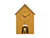 Karlsson Dog House KA6108YE Wanduhr Ockergelb • Geräuschloser Sweep-Antrieb • Verspieltes Kuckucksuhr-Design
