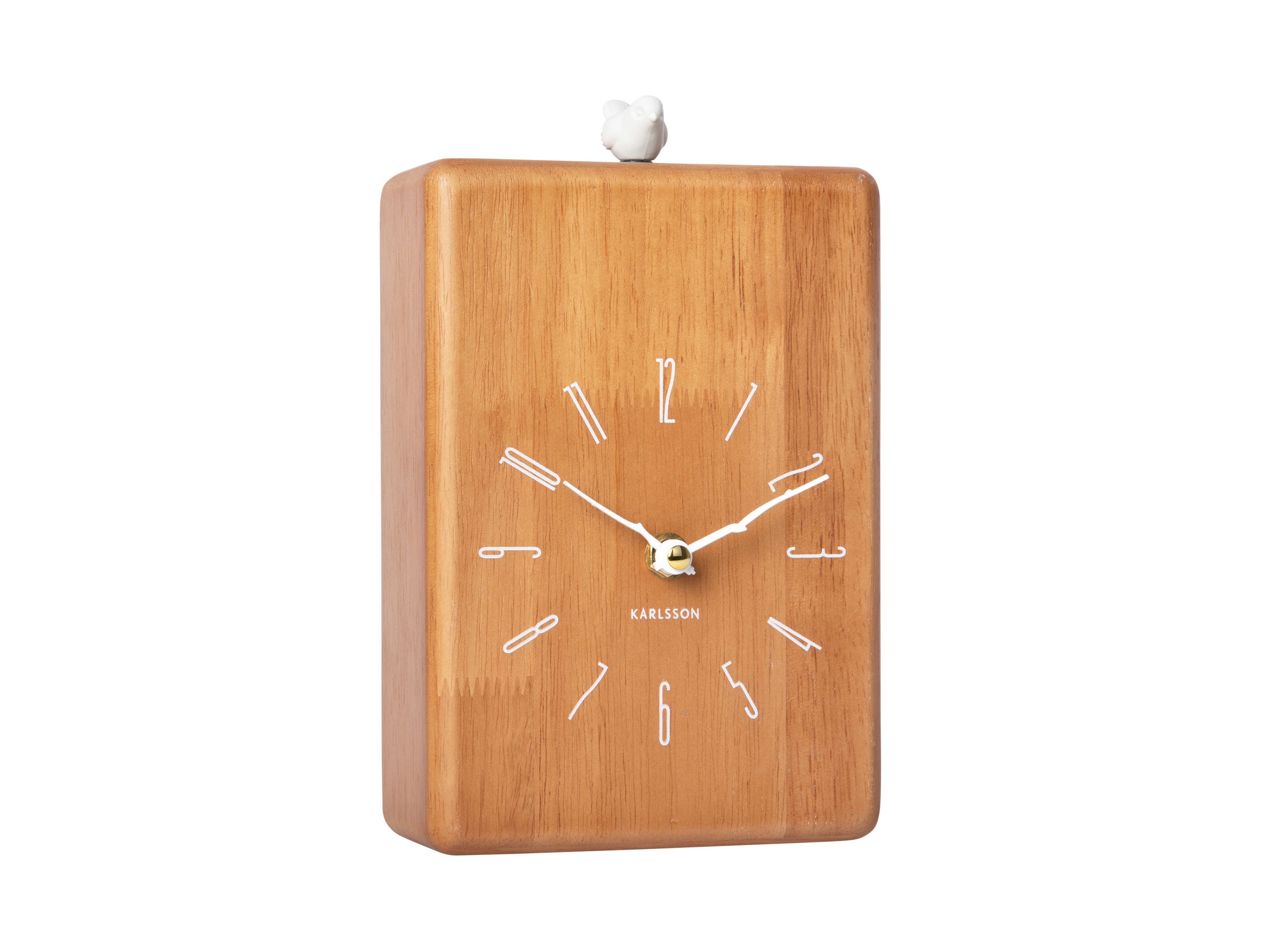 Karlsson Rama Cuckoo KA6125DW Wanduhr Dunkelholz • Kuckucksvogel-Design • Wand- und Wanduhr