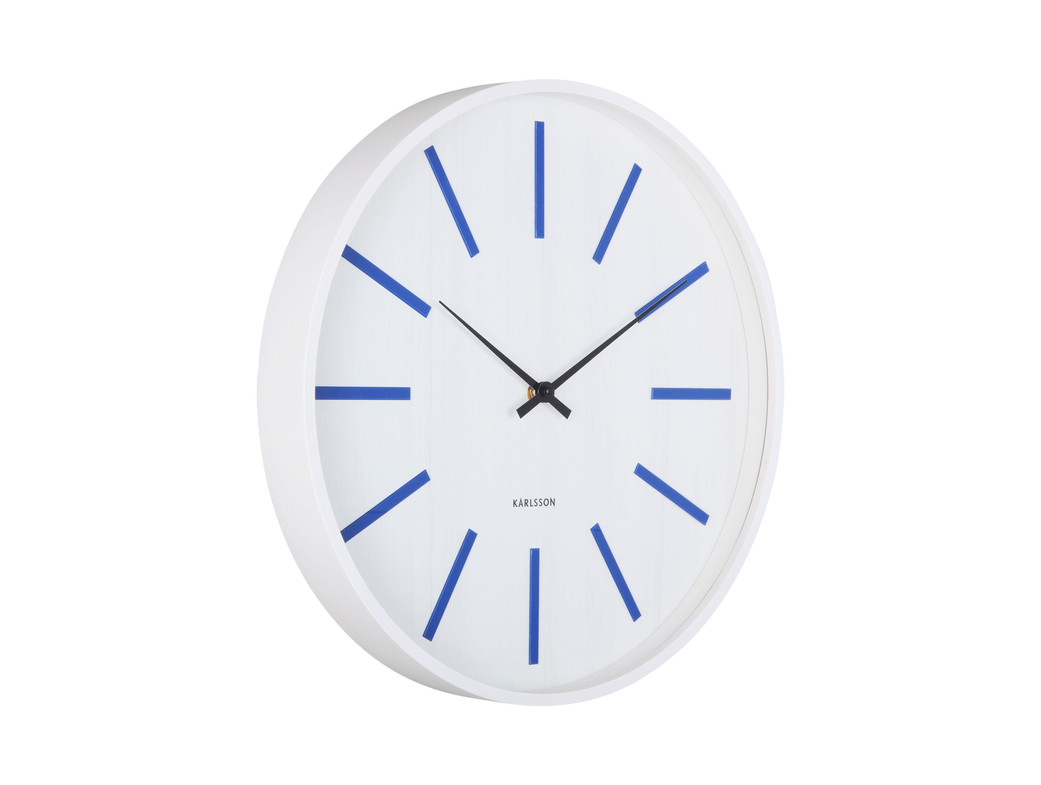 Karlsson Arruga Retro KA6144BL Wanduhr Kobaltblau • Geräuschloses Sweep-Uhrwerk • Retro-Design aus Sperrholz