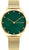 Orologio da donna Tommy Hilfiger con quadrante verde e cinturino in metallo color oro