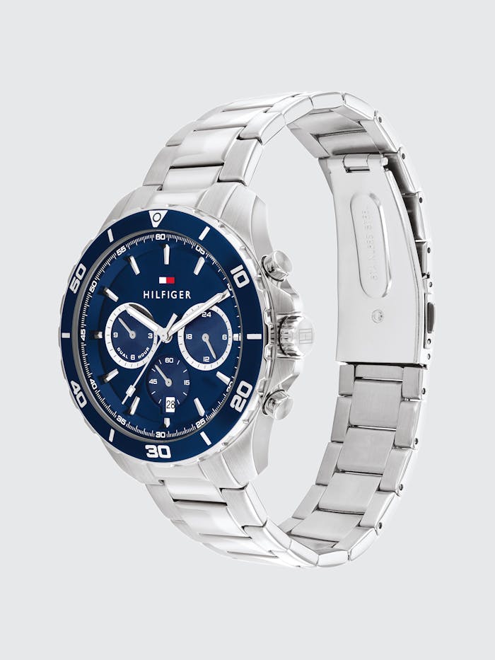 Tommy Hilfiger Jordan 1792094 Herrenuhr Blau • Edelstahlarmband • Multifunktion