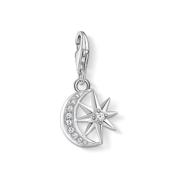 Charm Ciondolo Stella e Luna - Argento Sterling 925