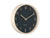 Karlsson Nervadura Small KA6116BK Wanduhr Schwarz • Geräuschloses Sweep-Uhrwerk • Natürliches Bassholz