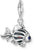 Charm Ciondolo Pesce con Pietre Blu - Argento Sterling 925