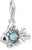 Charm Ciondolo Pesce con Pietre Blu - Argento Sterling 925