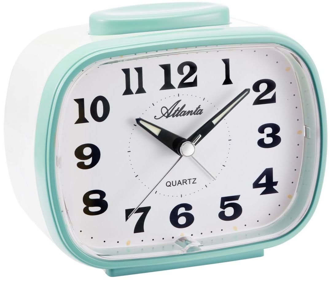 Sveglia analogica Atlanta Quarzo 11,5x9 cm Plastica • Segnale a campana • Allarme Crescendo