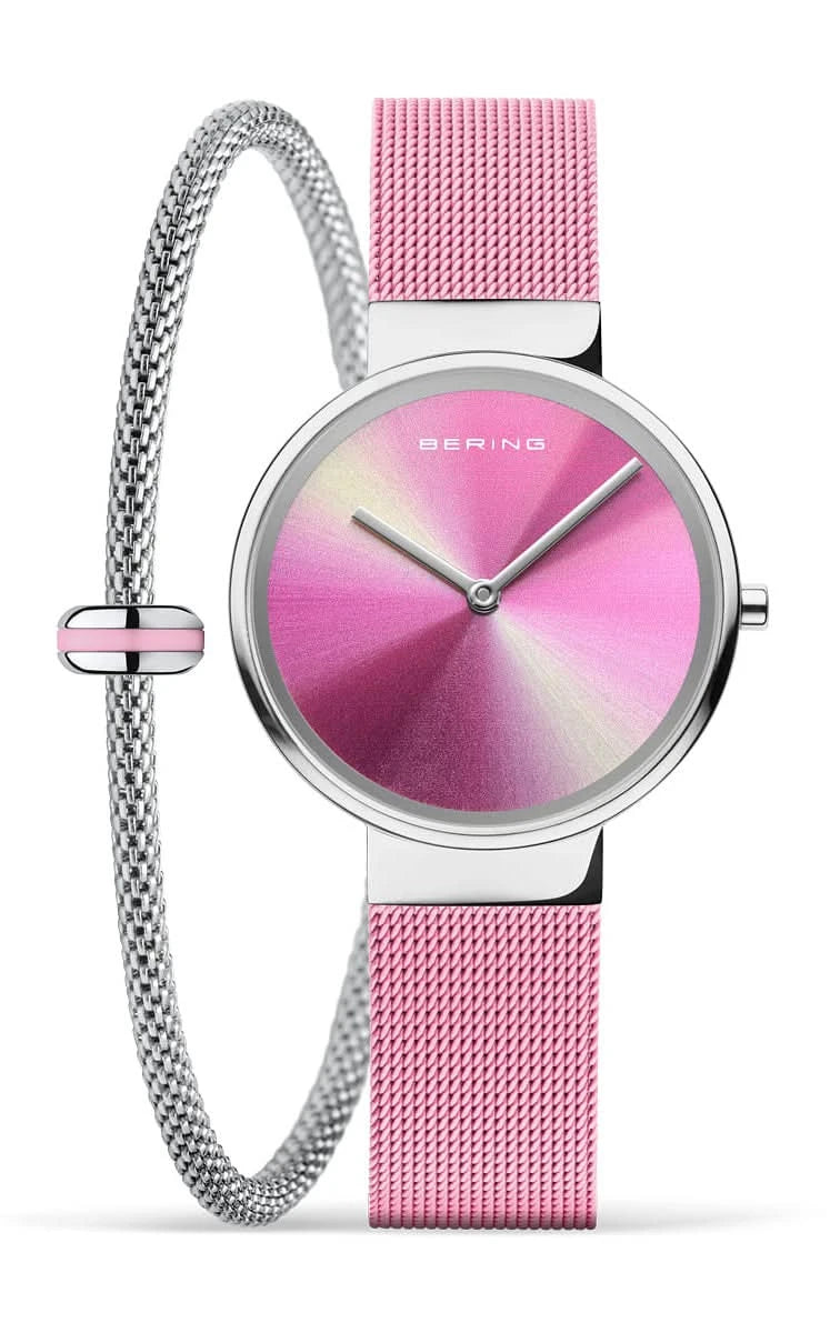 Orologio da donna Bering Classic 19031-999-GWP • Vetro zaffiro • Maglia milanese