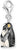 Ciondolo a forma di pinguino in 3D, argento sterling 925, vista laterale