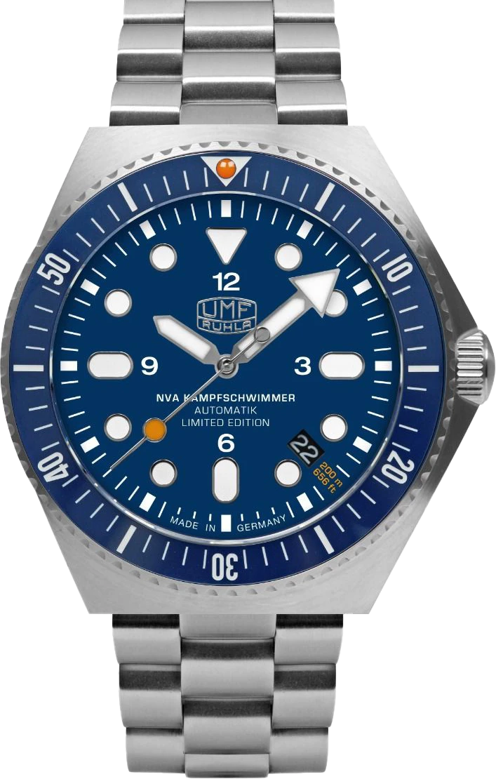 Orologio da uomo UMF Ruhla NVA Kampfschwimmer 1928M-3 • Made in Germany • Vetro zaffiro