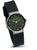 Orologio da uomo Jacob Jensen con cassa rotonda, quadrante verde e cinturino nero