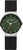 Orologio da uomo Jacob Jensen con cinturino in pelle nera e quadrante verde