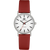 Danish Design Gløbe IV19Q199 Damenuhr Weiß/Rot • Titangehäuse • Mineralglas