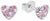 Orecchini Principessa Lillifee 2013168 a forma di cuore con strass