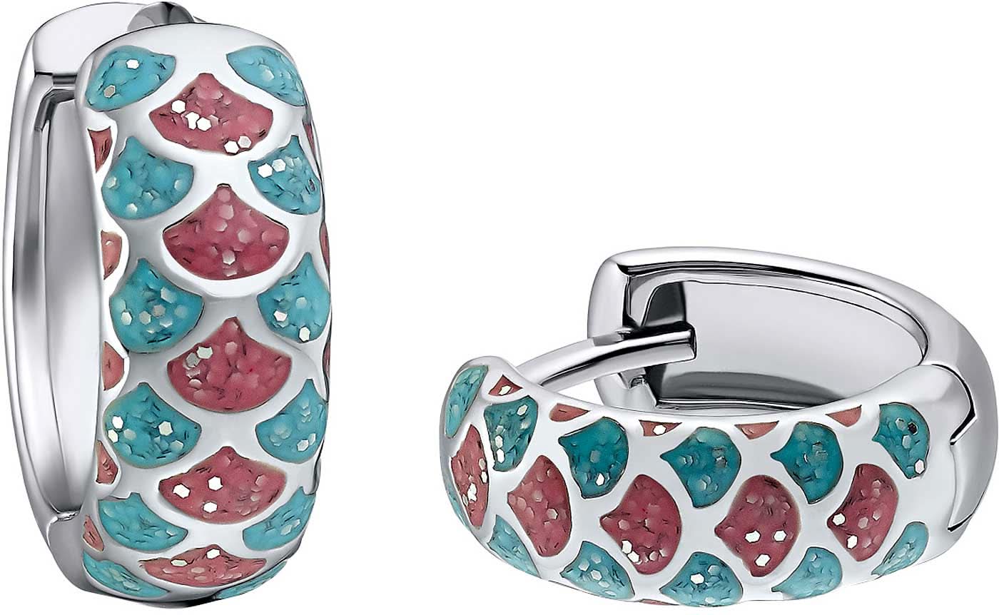 Orecchini a cerchio Principessa Lillifee 2031158 rosa/azzurro smaltato