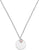 Collana con catena color argento e ciondolo rotondo con dettaglio a cuore
