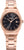 Orologio da donna con cinturino in metallo color oro rosa, quadrante rotondo nero e logo s.Oliver