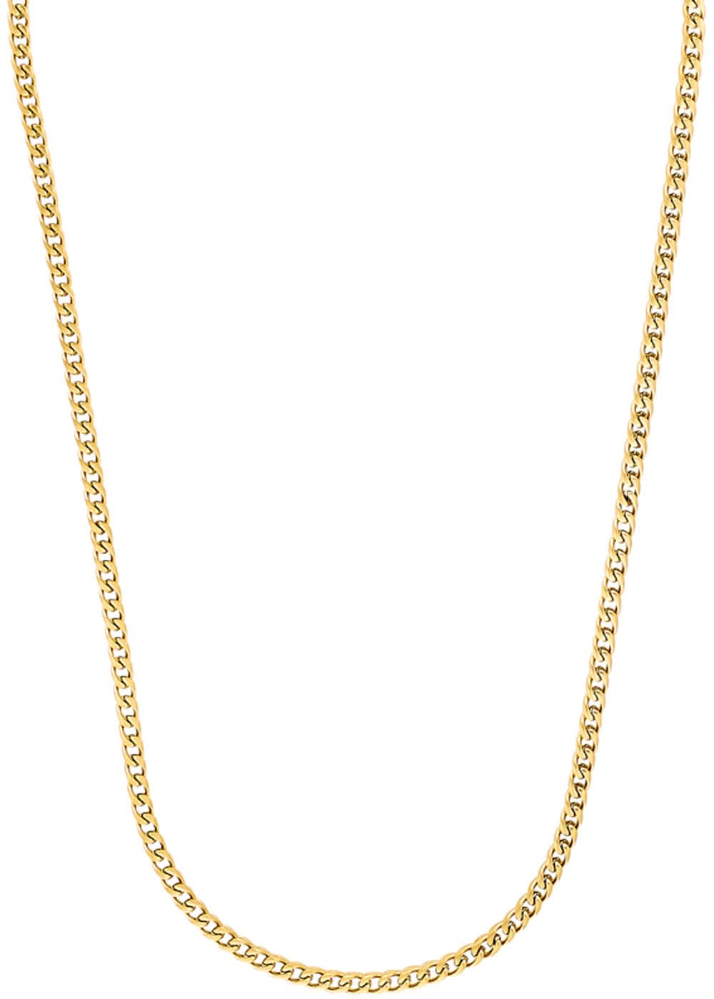 Collana a catena corazzata color oro, maglie piatte a doppio stile