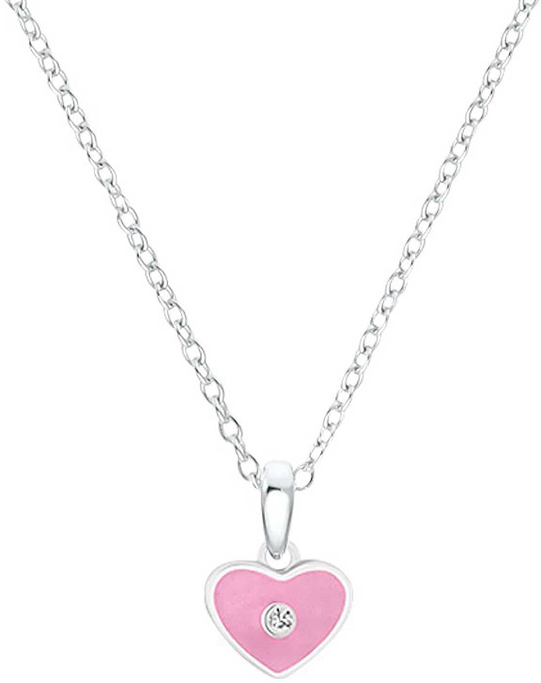 Collana Principessa Lillifee 2035981 con cuore rosa e strass