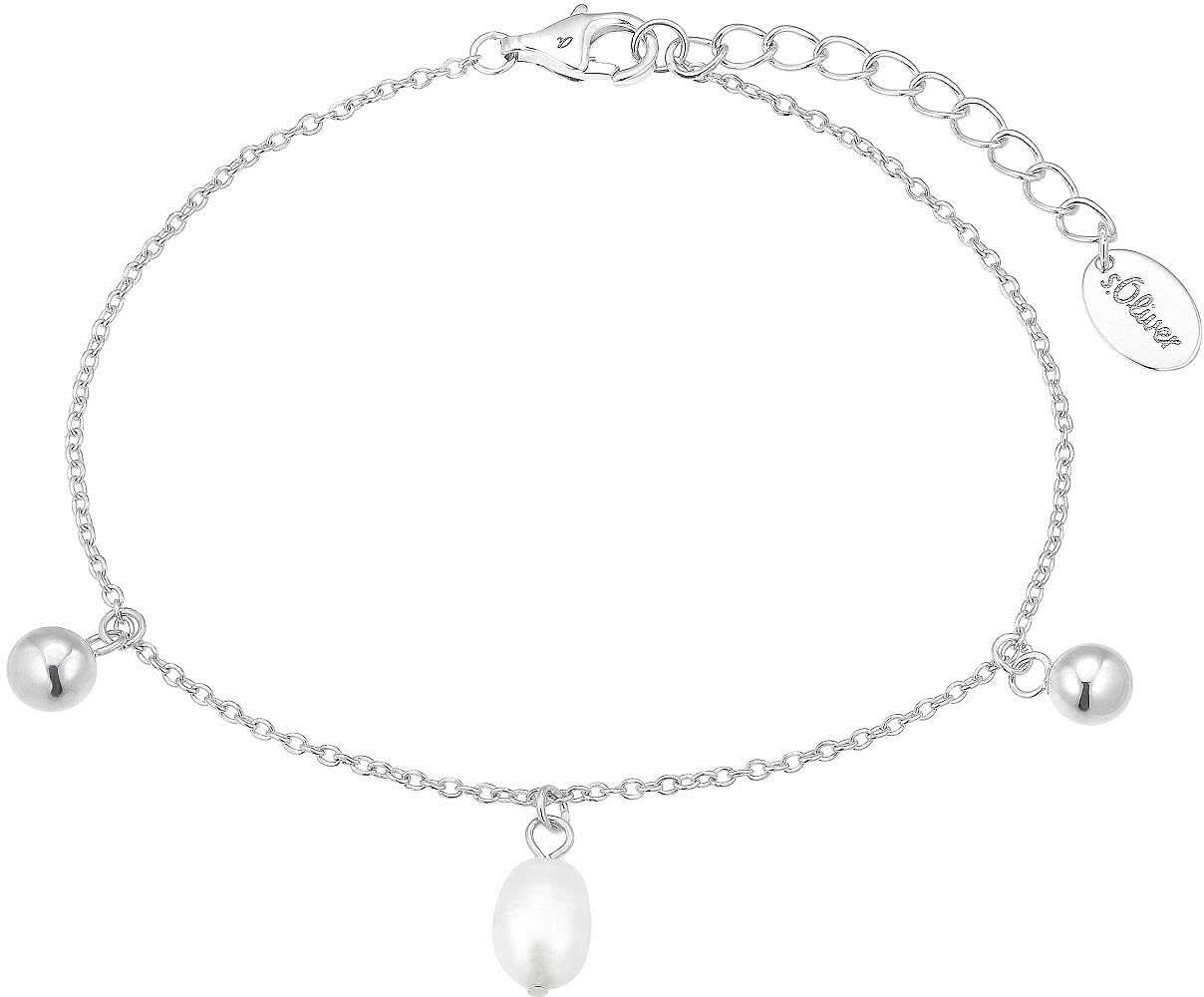 Bracciale con perle e ciondolo a sfera, s.Oliver, modello 2037816