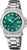 "Orologio da donna con quadrante verde, bracciale in acciaio inossidabile e datario."