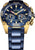 Orologio da uomo Festina con quadrante blu, lancette rosse, cronografo e lunetta dorata