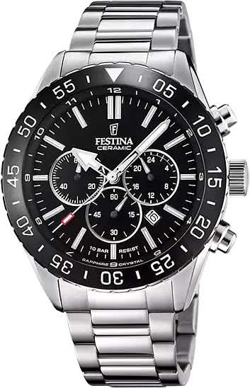 Festina Ceramic F20575/3 Orologio da Uomo • Design Sportivo • Vetro Zaffiro