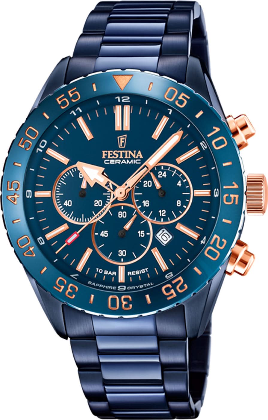 Orologio da uomo Festina Ceramic Chronograph F20576/1 • Vetro zaffiro • 10 ATM