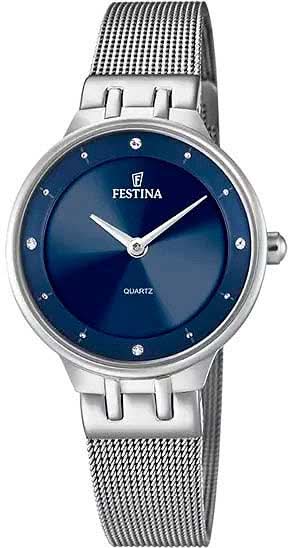 "Orologio da donna Festina Mademoiselle F20597/3 • Cristalli scintillanti • Elegante cinturino Milanaise"