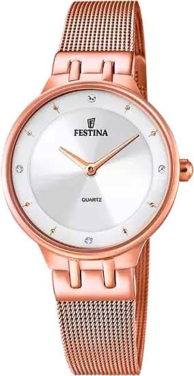 Orologio da donna Festina Mademoiselle F20599/1 • Finitura oro rosa • Bracciale Milanaise