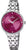 Silberne Damenuhr mit Edelstahlarmband und violettem Zifferblatt, mit FESTINA-Logo