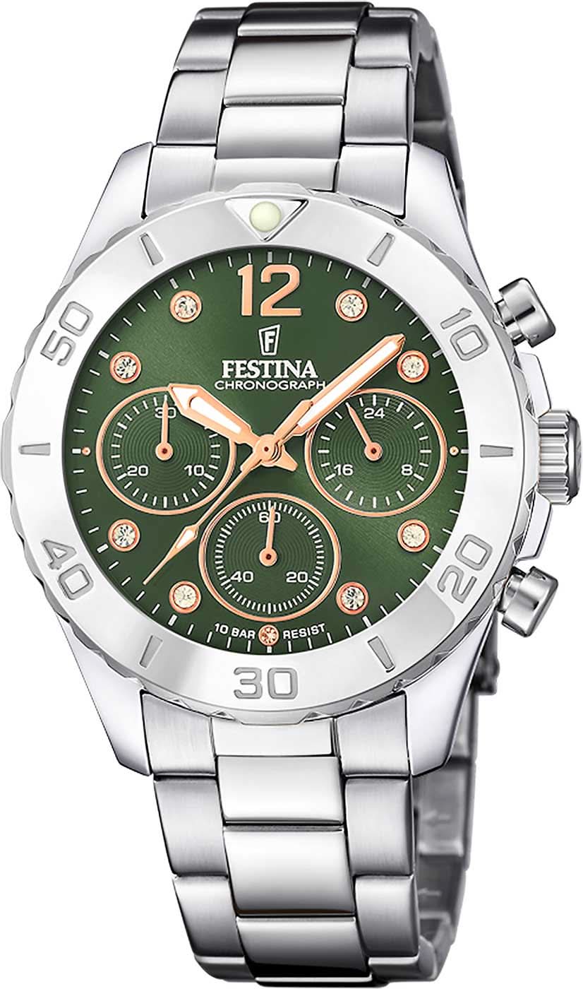 Festina Boyfriend F20603/5 Orologio da Donna • Quadrante Verde • Acciaio Inossidabile
