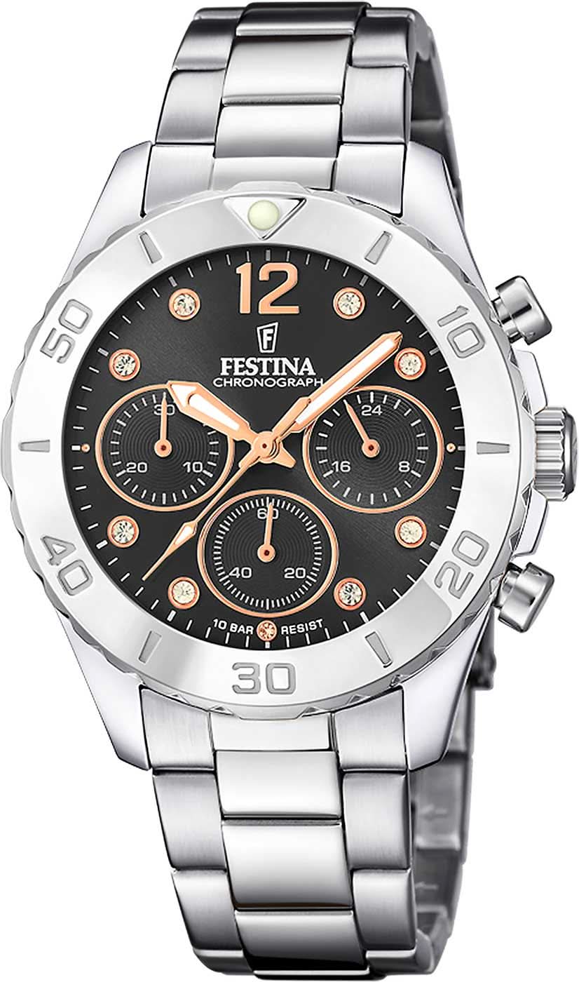 Orologio da donna Festina Boyfriend F20603/6 • Design sportivo cronografo • Acciaio inossidabile di alta qualità