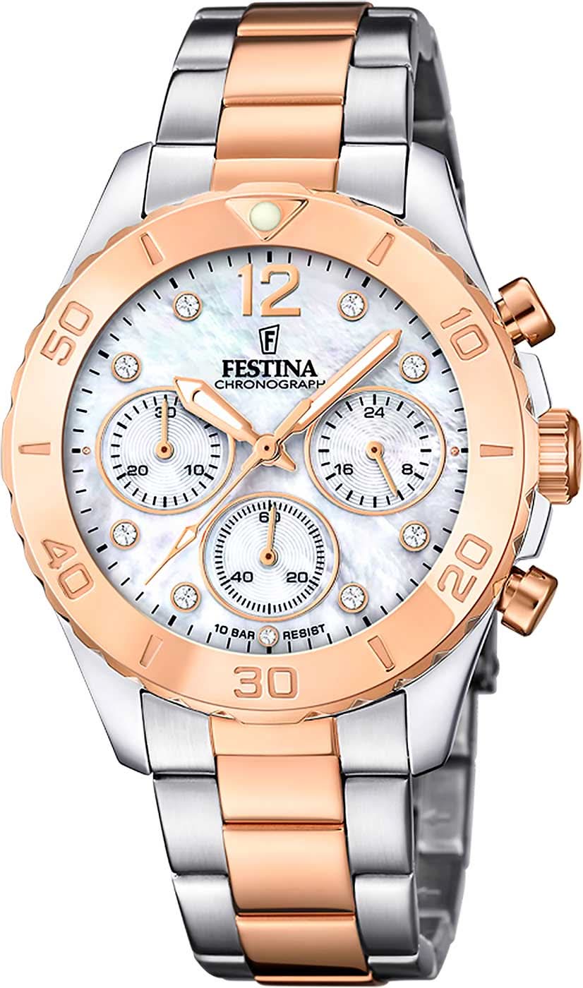 Orologio da donna Festina Boyfriend F20605/1 • Cronografo in acciaio inossidabile