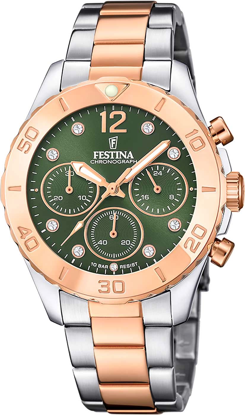 Orologio da donna Festina Boyfriend F20605/2 • Design bicolore • Cronografo
