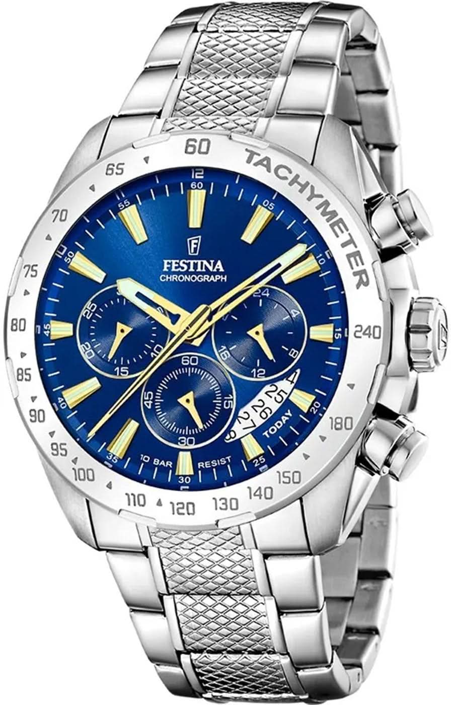 Orologio da uomo Festina Timeless Chronograph F20668/2 • Acciaio inossidabile • 10 ATM