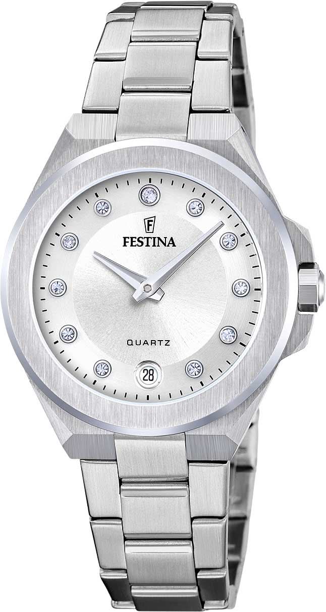 Festina Mademoiselle F20700/4 Orologio da Donna • Elegante Design con Zirconi • Acciaio Inossidabile di Alta Qualità