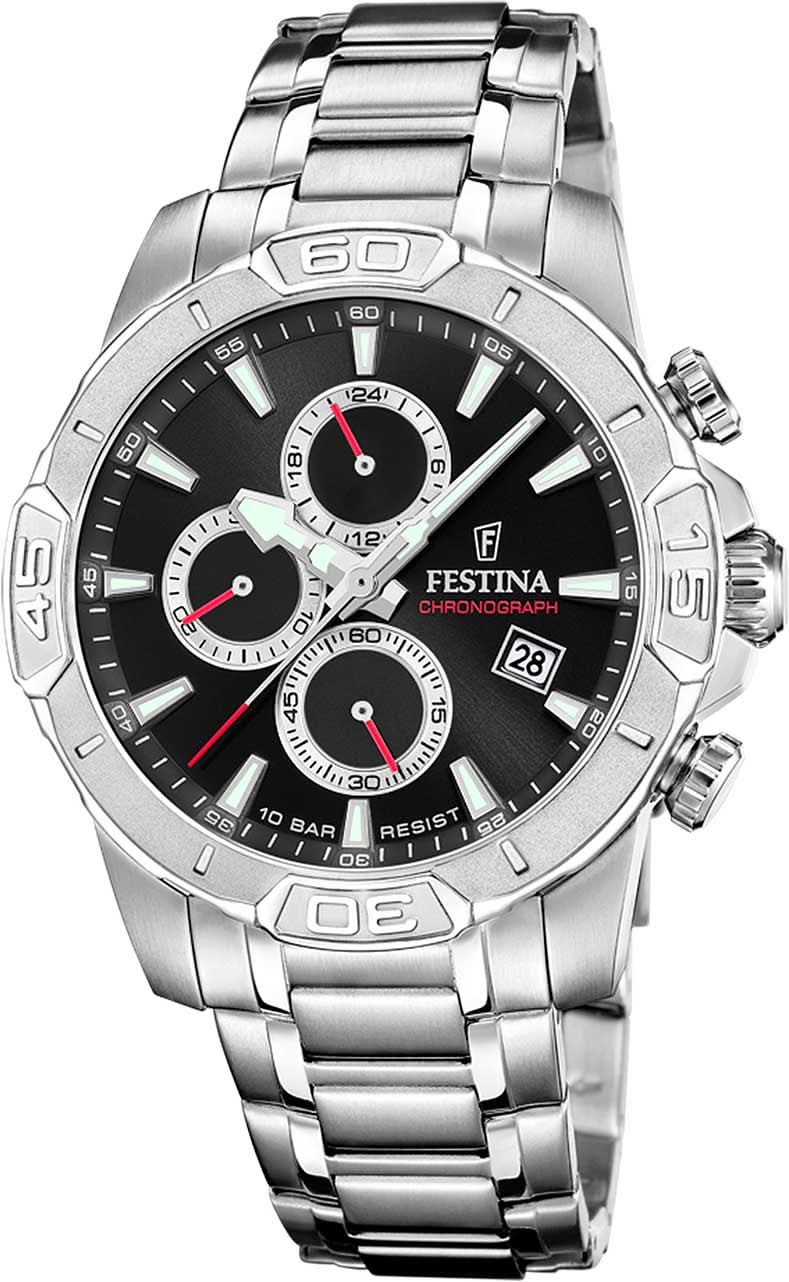 Festina Timeless Chronograph F20704/6 Orologio da uomo • Acciaio inossidabile • 10 ATM