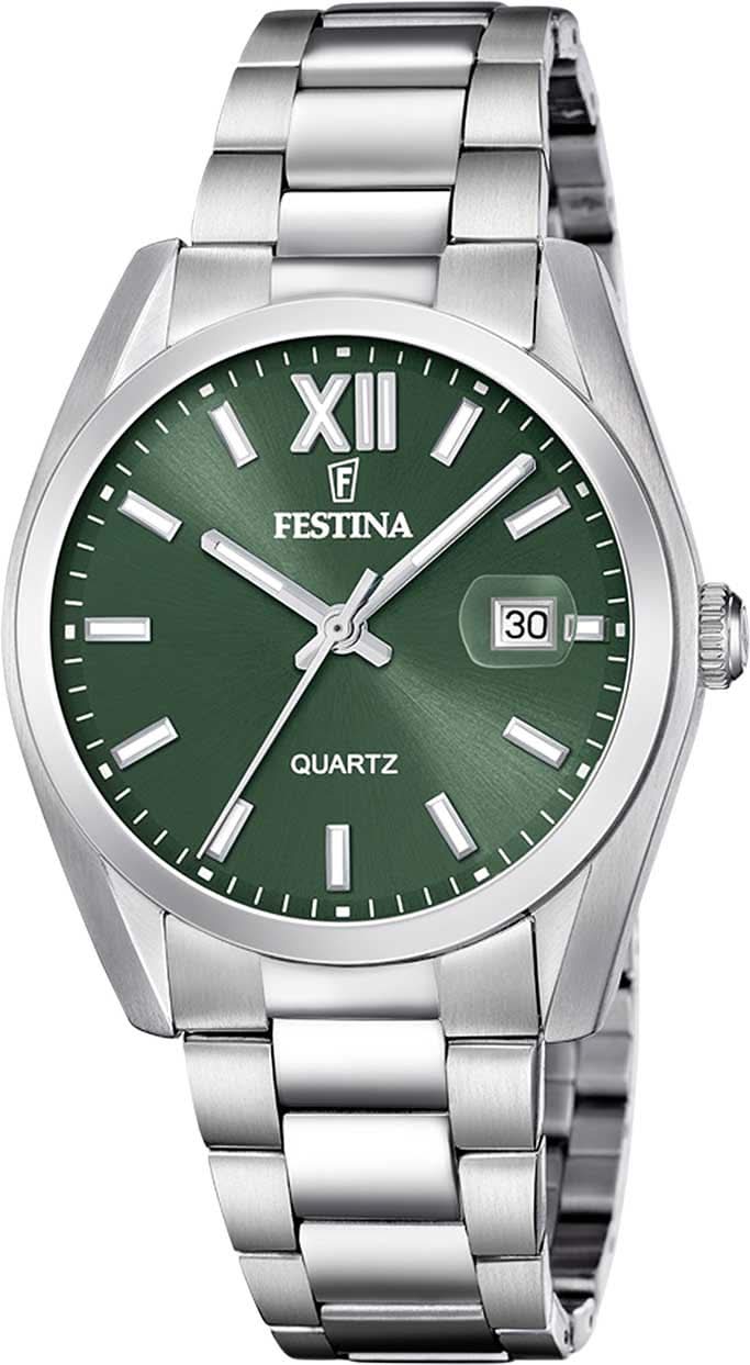 Festina Classics F20707/5 Orologio da Uomo • Quadrante Verde • Acciaio Inossidabile di Alta Qualità