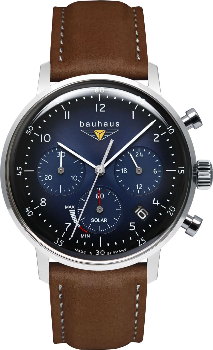 Orologio da uomo Bauhaus Classic 2086-3 • Cronografo solare • Made in Germany