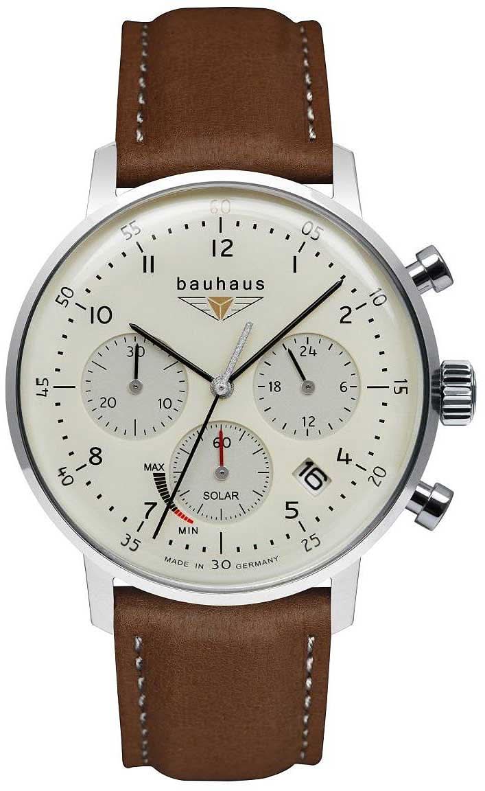 Orologio da uomo Bauhaus Dessau 2086-5 • Design minimalista • Movimento solare