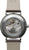 Automatik-Herrenuhr mit Sichtboden, silbernem Gehäuse und hellbraunem Lederband