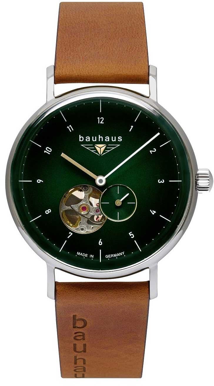 Orologio da uomo automatico Bauhaus 2166-4 • Made in Germany • Open Heart