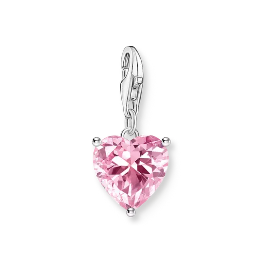 Thomas Sabo Charm Ciondolo Modello: 2205-051-9 Cuore in zircone rosa - Argento Sterling 925 #1