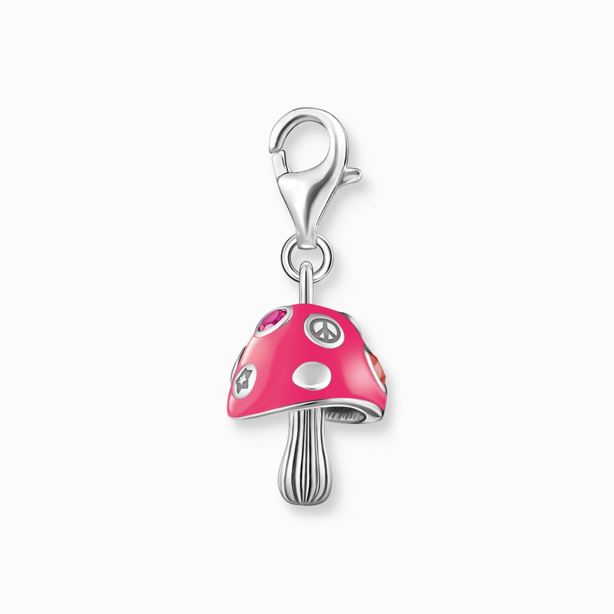 Thomas Sabo Charm Ciondolo Modello: 2211-845-7 Fungo rosa - Argento Sterling 925 e smalto a freddo